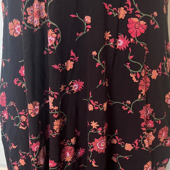 Terra Floral Knit Dress Large Knee-Length Cotton - Picture 5 of 11